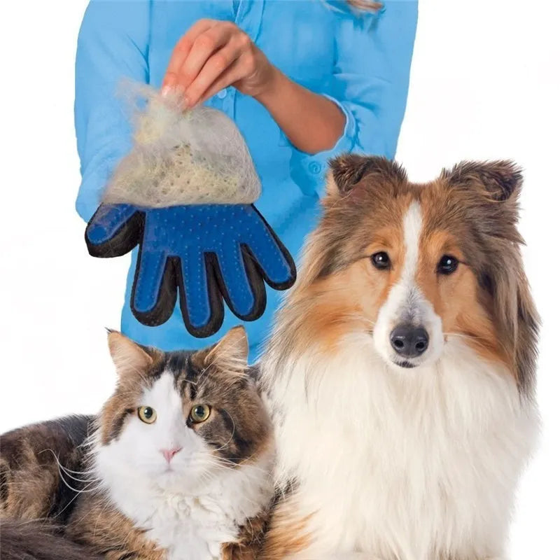 Pet Grooming Glove - for Cats & Dogs, Easy Hair Removal. Guante de Cepillado para Gatos y Perros, Remueve el pelo .Fácilmente