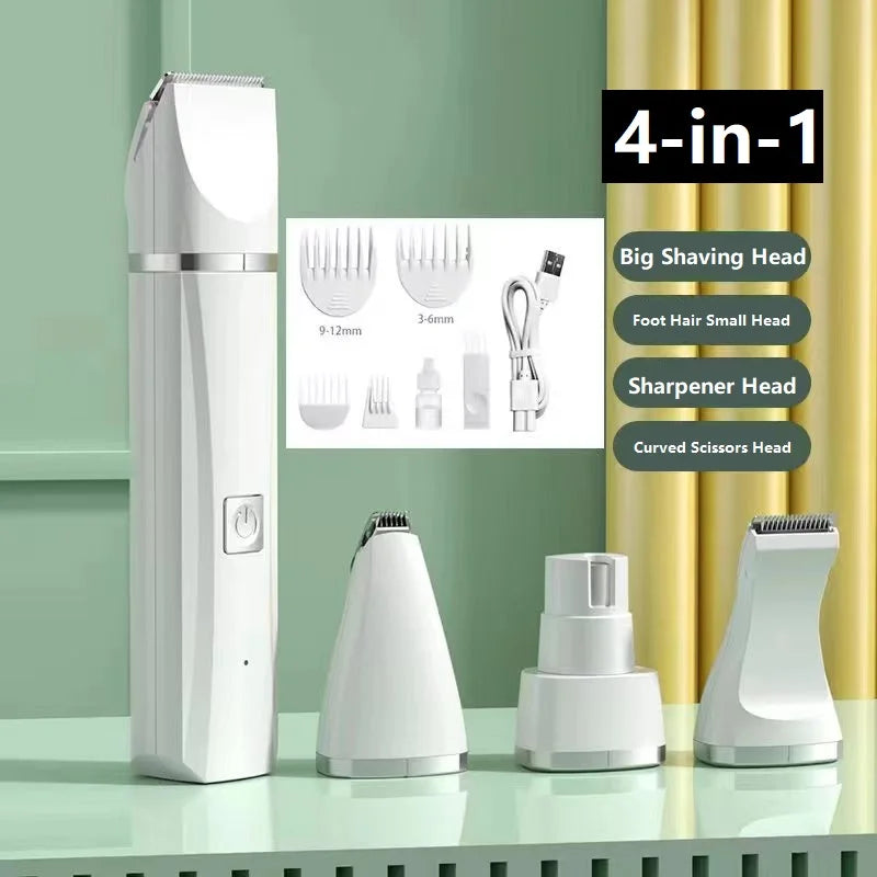 Electric Pet Clipper-4 in 1 Trimmer for Dogs & Cats.