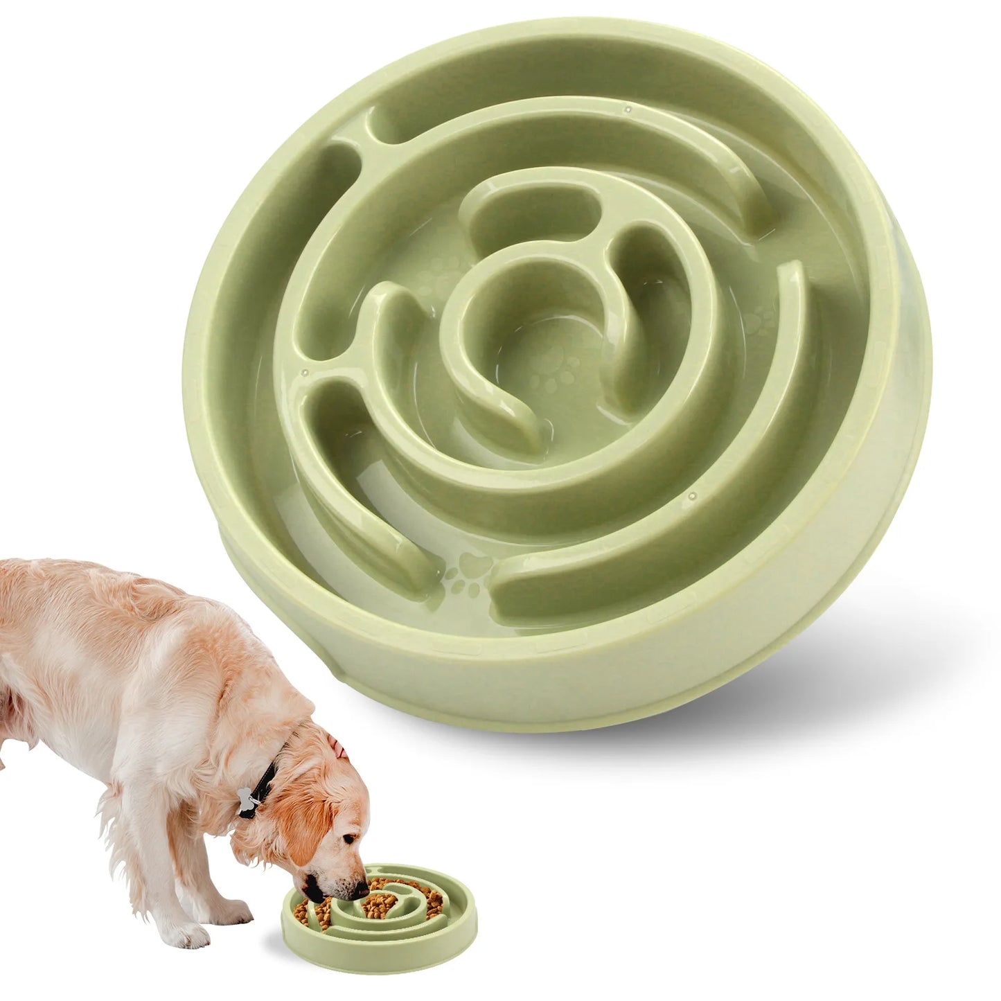 Slow Feeder Bowl for Pets – Non-Slip & Durable Design. Plato Antivoracidad para Mascotas – Antideslizante y Resistente.