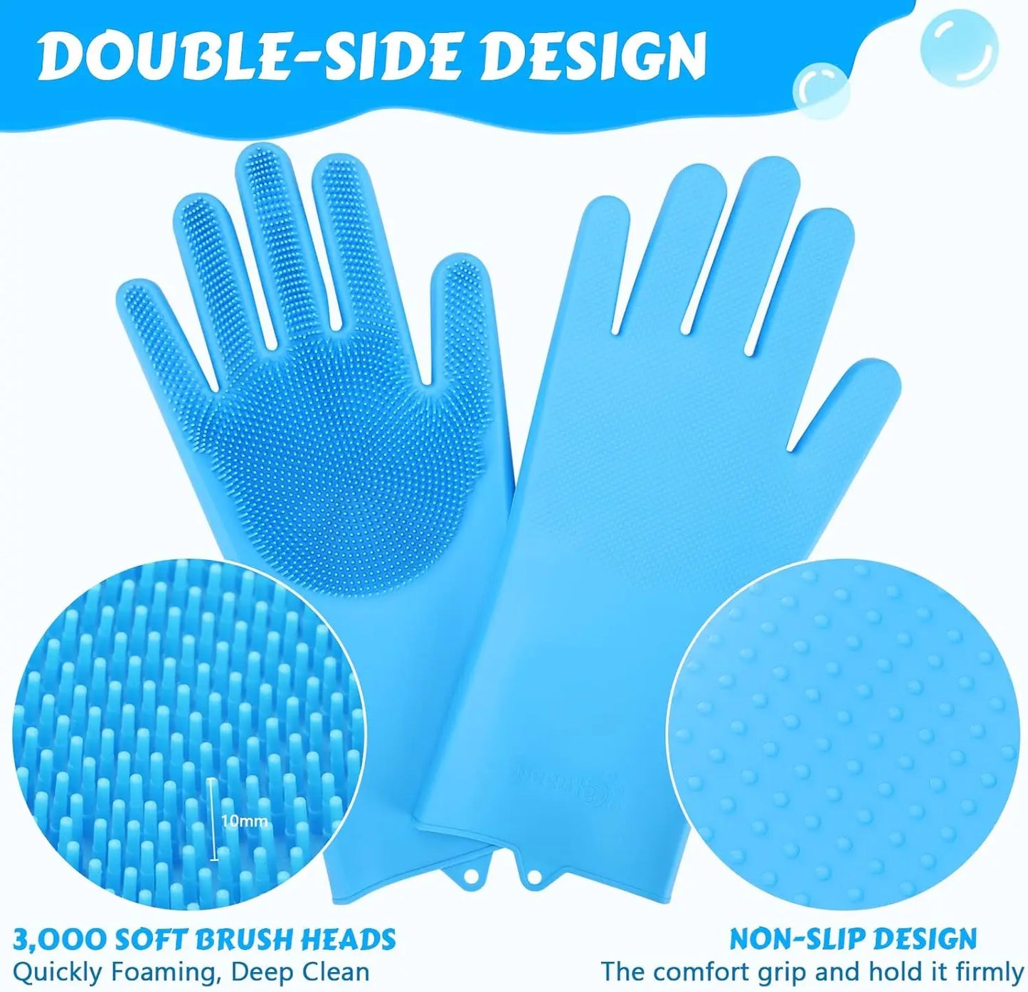 Pet Grooming Gloves silicone Hair Remover for dogs & cats. guante para cepillado, removedor de pelo de silicona para perros y gatos.