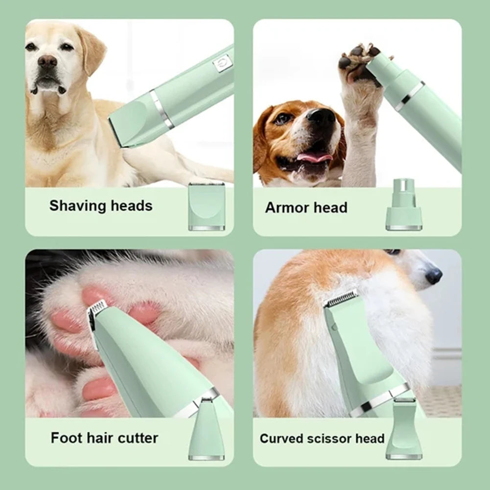Electric Pet Clipper-4 in 1 Trimmer for Dogs & Cats.