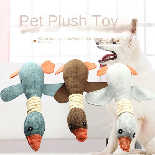 Wild Goose Pet Toy – Sound & Bite Resistant, Teeth Cleaning for Dogs & Cats. Juguete Ganso Salvaje para Mascotas – Resistente y Limpia Dientes.