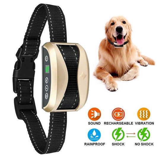 Anti Bark Dog Collar - Rechargeable & Adjustable Training Collar. Collar Antiladridos para Perros - Recargable y Ajustable para Entrenamiento.