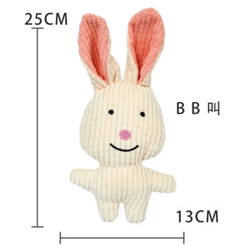 Plush Squeaky Dog Toy – Interactive Cow & Pig Chew Toy for Small & Medium Pets. Juguete de Peluche con Sonido para Perros – Forma de Vaca o Cerdo, Ideal para Morder.