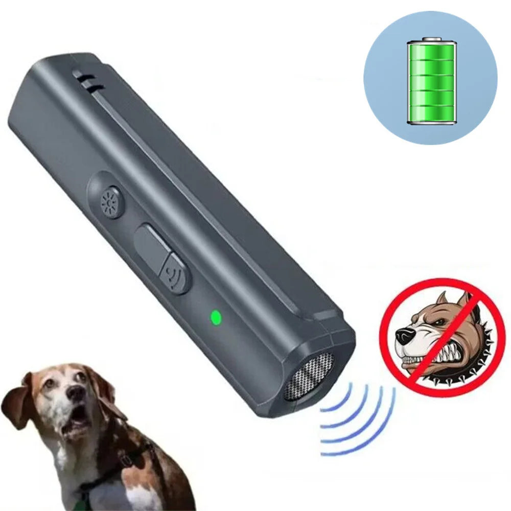 Ultrasonic Dog  Bark Deterrent Stop Dog Barking Portable Repellent with 16.4ft. Dispositivo Antiladridos Ultrasonico - portatil con Alcance de 5 metros.