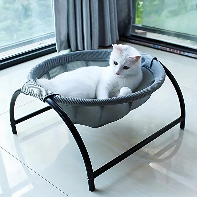 Cat Hammock Bed – Breathable, Cooling & Elevated Pet Bed. Cama Hamaca para Gatos – Elevada, Fresca y Transpirable.