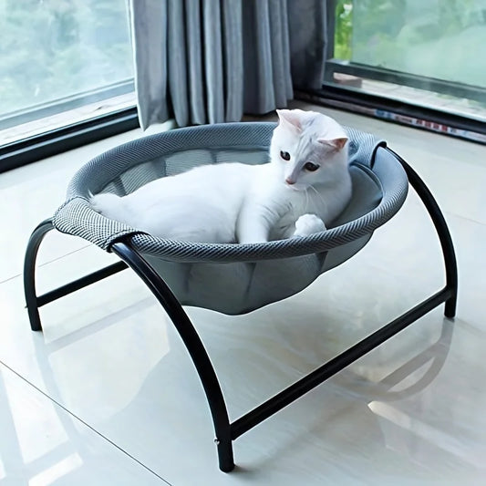 Cat Hammock Bed – Breathable, Cooling & Elevated Pet Bed. Cama Hamaca para Gatos – Elevada, Fresca y Transpirable.
