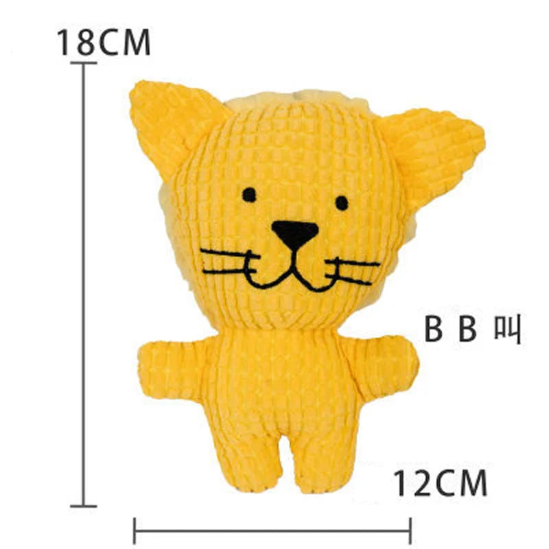 Plush Squeaky Dog Toy – Interactive Cow & Pig Chew Toy for Small & Medium Pets. Juguete de Peluche con Sonido para Perros – Forma de Vaca o Cerdo, Ideal para Morder.