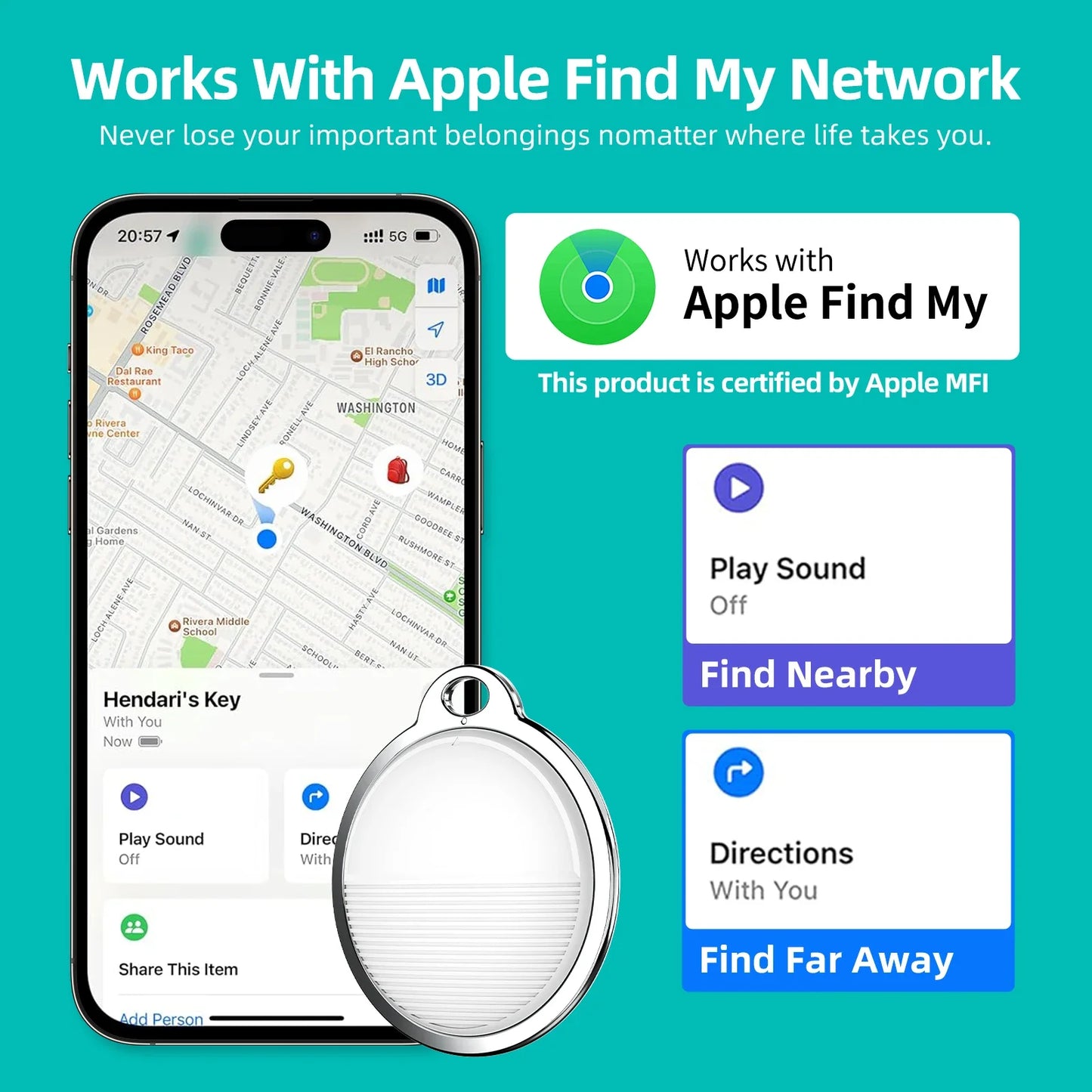 Mini GPS tracker -5- in -1 smart finder for keys, kids & pets.

Mini Rastreador Gps 5 en 1 Encuentra tus objetos fácilmente.