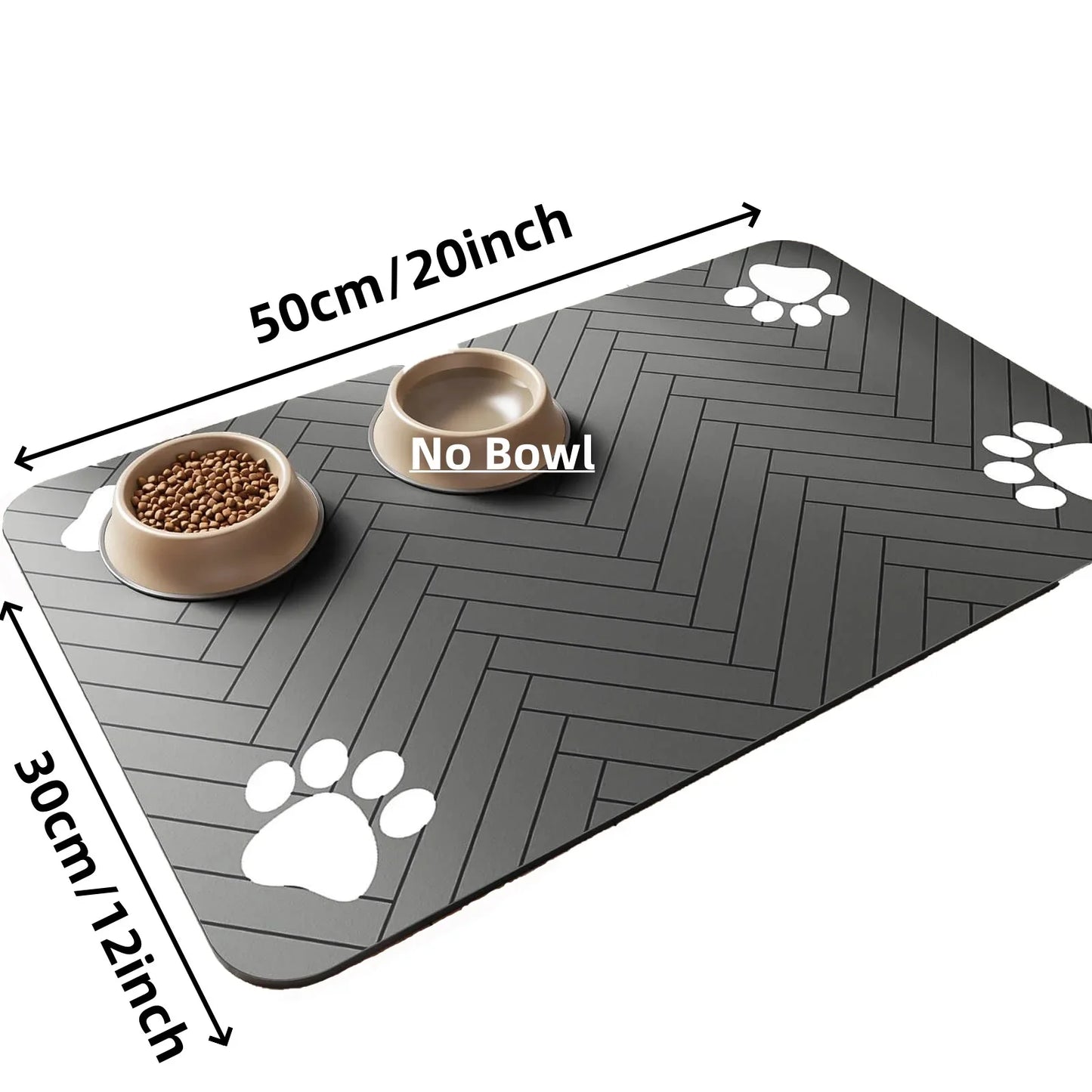 Pet Feeding Mat – Waterproof & Quick-Dry Placemat for Food and Water. Tapete para Mascotas – Antideslizante, Impermeable y de Secado Rápido.