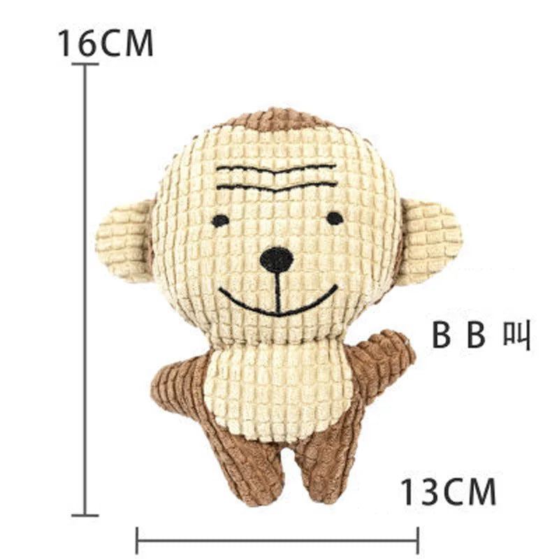 Plush Squeaky Dog Toy – Interactive Cow & Pig Chew Toy for Small & Medium Pets. Juguete de Peluche con Sonido para Perros – Forma de Vaca o Cerdo, Ideal para Morder.