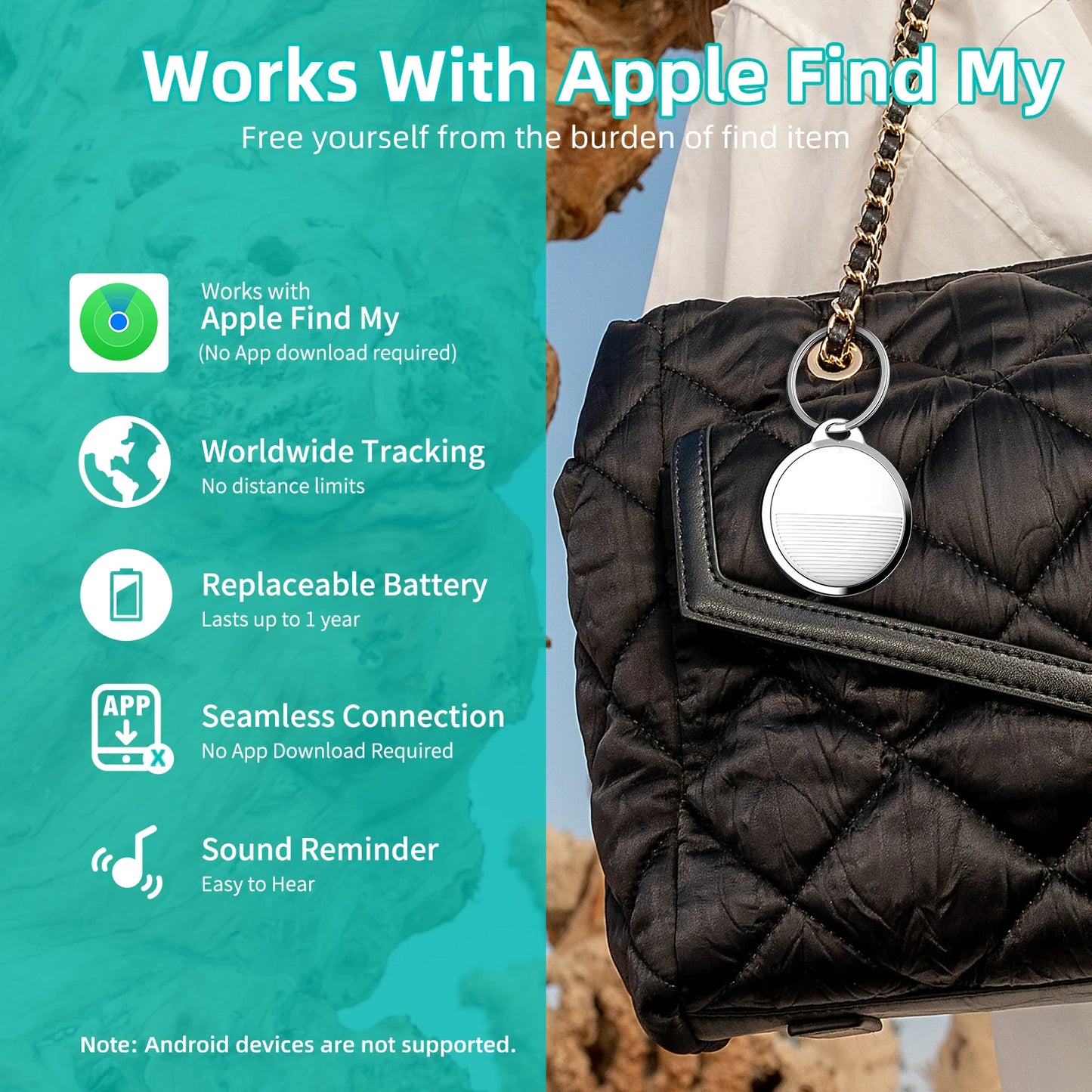 Mini GPS tracker -5- in -1 smart finder for keys, kids & pets.

Mini Rastreador Gps 5 en 1 Encuentra tus objetos fácilmente.