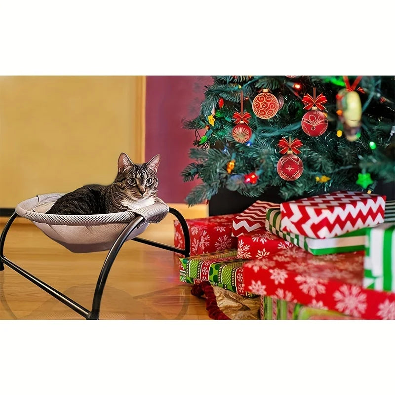 Cat Hammock Bed – Breathable, Cooling & Elevated Pet Bed. Cama Hamaca para Gatos – Elevada, Fresca y Transpirable.