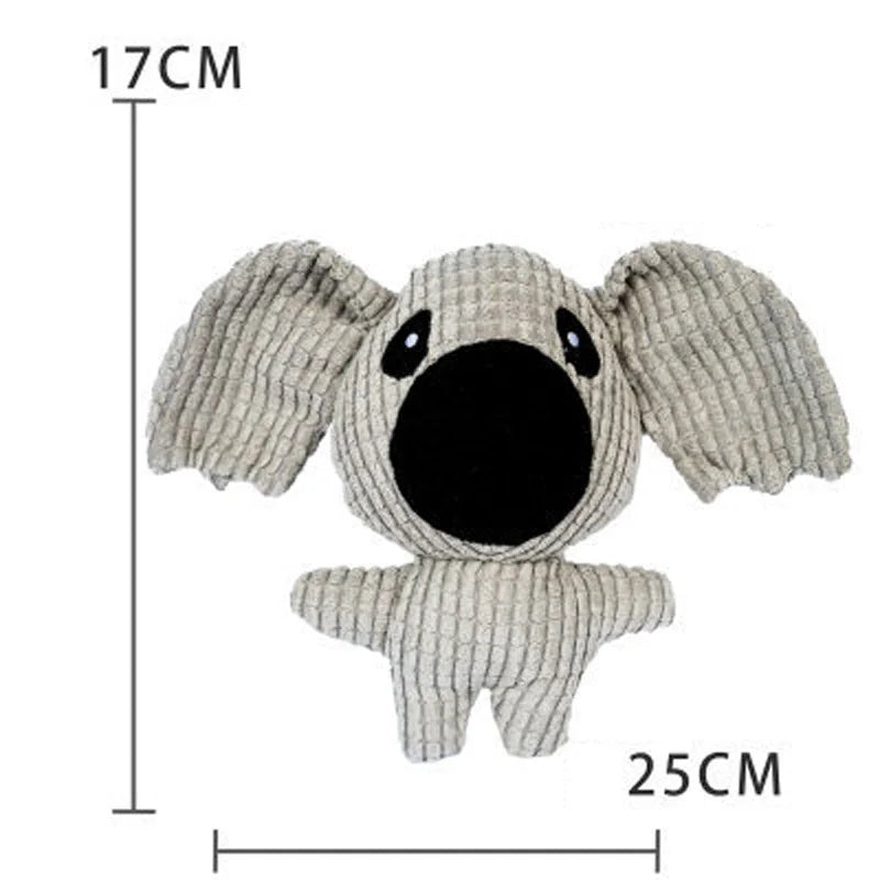 Plush Squeaky Dog Toy – Interactive Cow & Pig Chew Toy for Small & Medium Pets. Juguete de Peluche con Sonido para Perros – Forma de Vaca o Cerdo, Ideal para Morder.