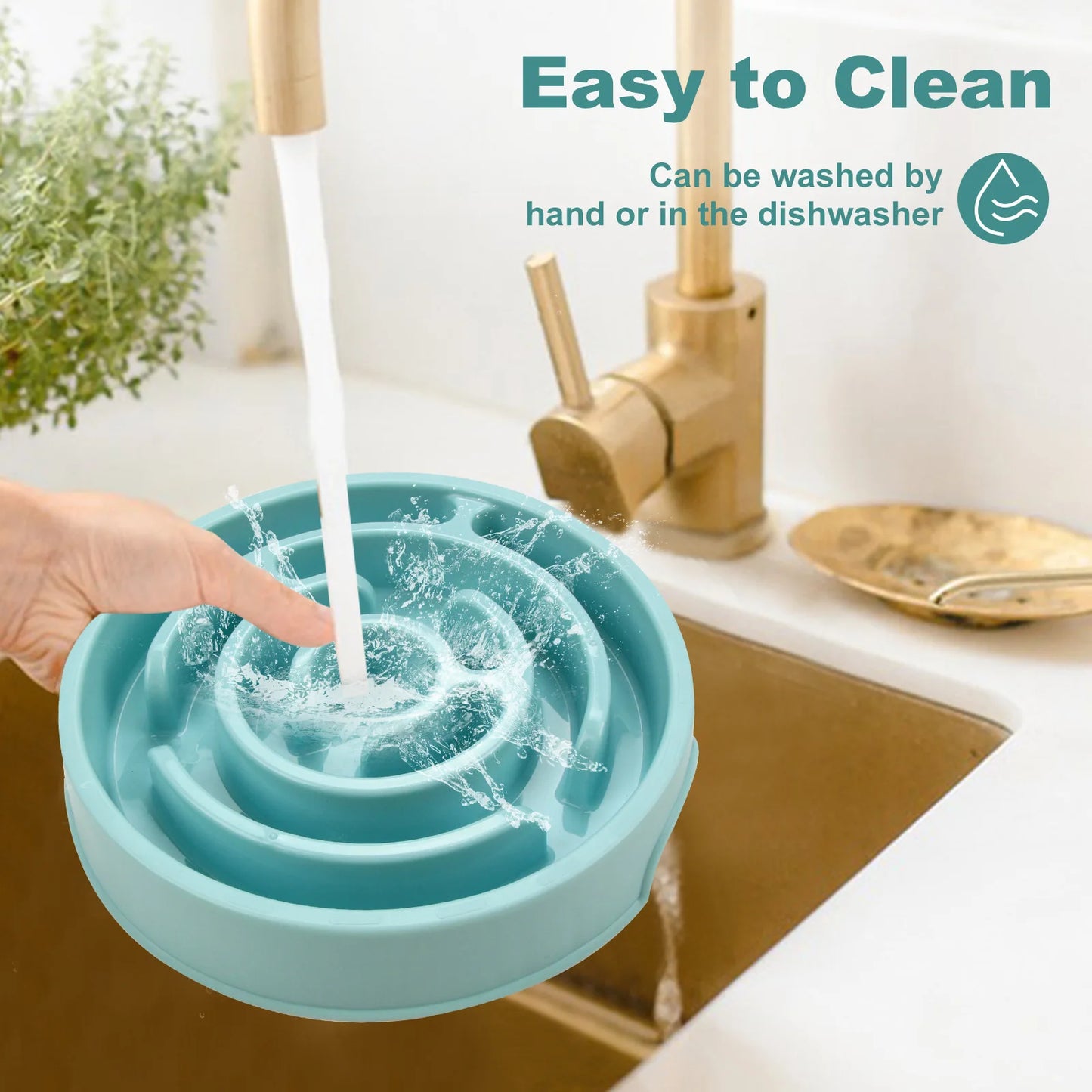 Slow Feeder Bowl for Pets – Non-Slip & Durable Design. Plato Antivoracidad para Mascotas – Antideslizante y Resistente.