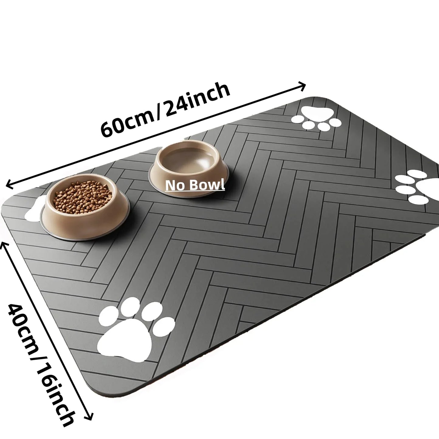 Pet Feeding Mat – Waterproof & Quick-Dry Placemat for Food and Water. Tapete para Mascotas – Antideslizante, Impermeable y de Secado Rápido.