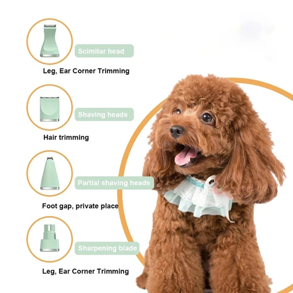 Electric Pet Clipper-4 in 1 Trimmer for Dogs & Cats.