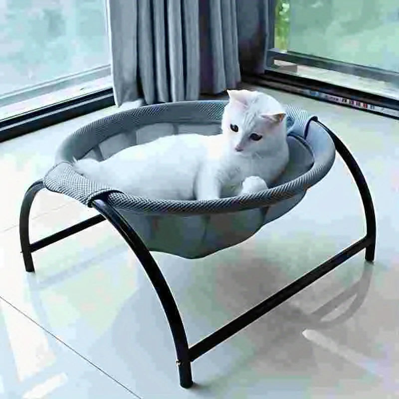 Cat Hammock Bed – Breathable, Cooling & Elevated Pet Bed. Cama Hamaca para Gatos – Elevada, Fresca y Transpirable.