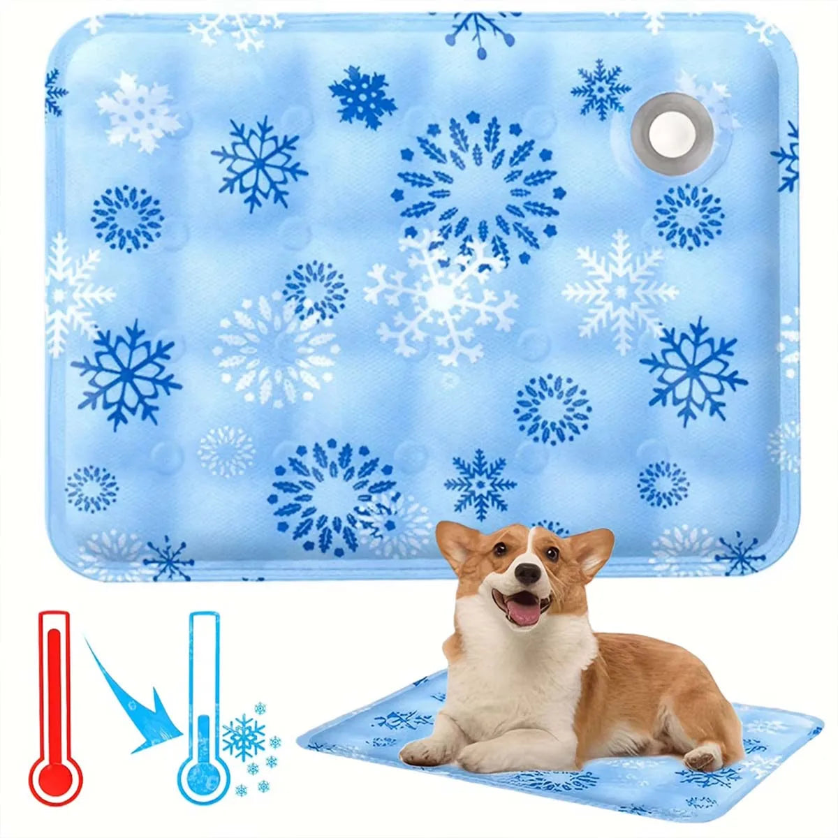 Pet Cooling Mat - Waterproof & Wear - Resistaint Bed for Dogs and Cats. Alfombra Refrescante para Mascotas Impermeable y Resistente para Perros y Gatos.