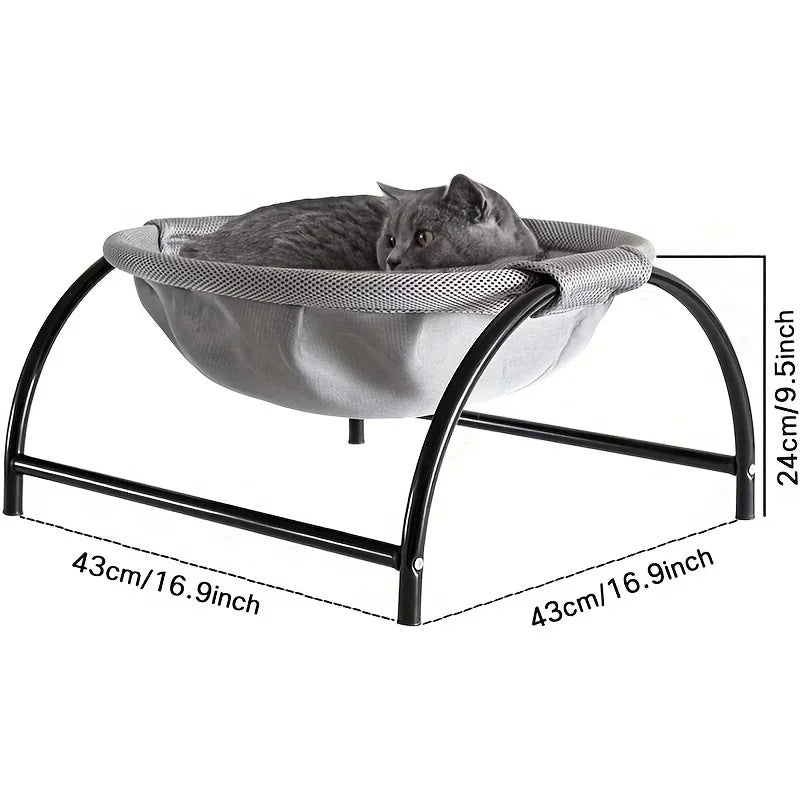 Cat Hammock Bed – Breathable, Cooling & Elevated Pet Bed. Cama Hamaca para Gatos – Elevada, Fresca y Transpirable.
