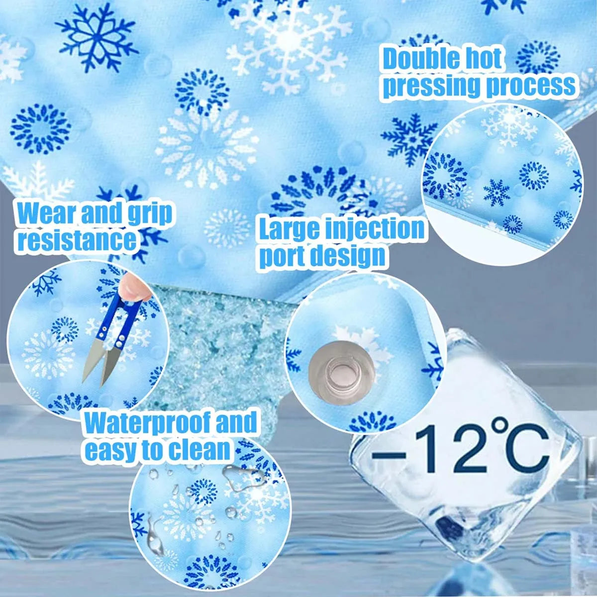 Pet Cooling Mat - Waterproof & Wear - Resistaint Bed for Dogs and Cats. Alfombra Refrescante para Mascotas Impermeable y Resistente para Perros y Gatos.